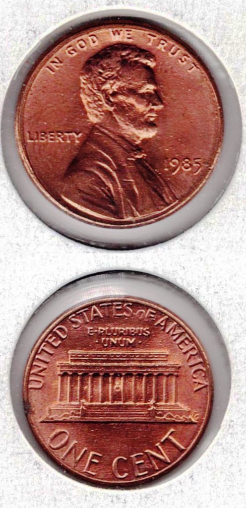 Coin – 1985 Brilliantly Uncirculated  Lincoln Head Memorial Cent