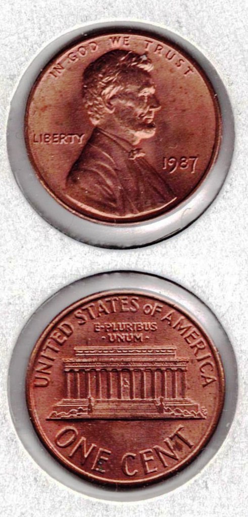 Coin – 1987 Uncirculated  Lincoln Head Memorial Cent