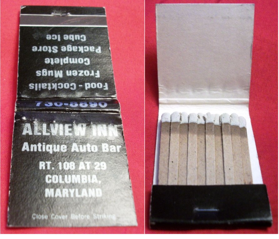 Matchbook - Allview Inn – Columbia MD