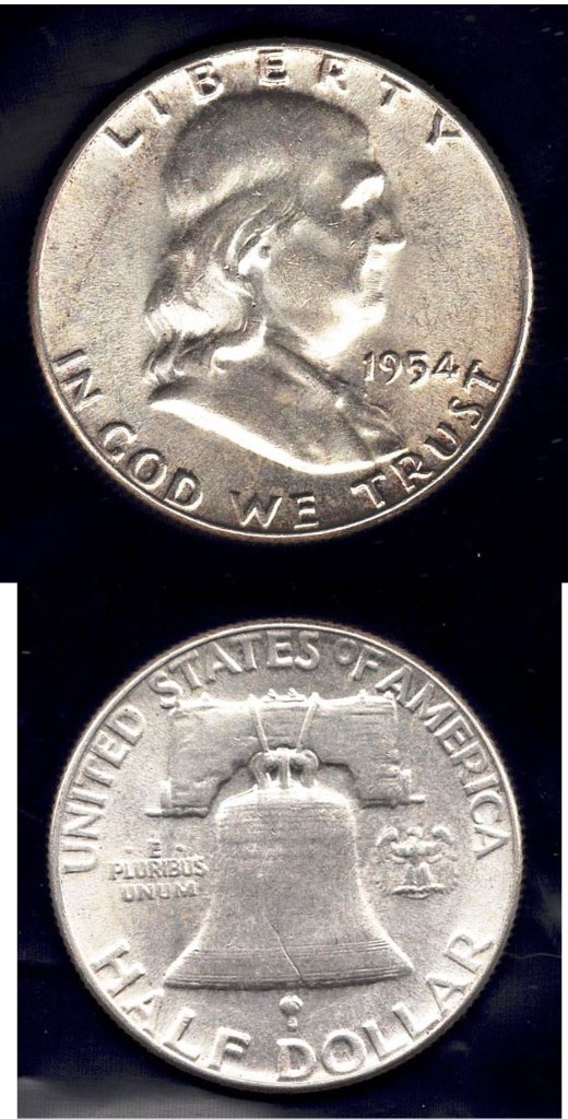 Coin - 1954 Silver Benjamin Franklin Half Dollar