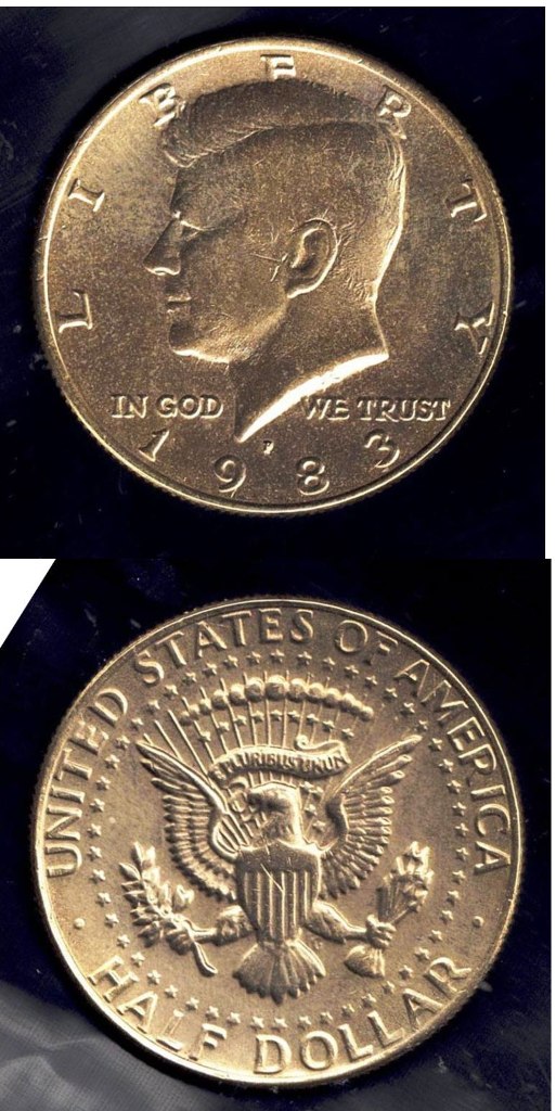 Coin - 1983 Gold Anodized Kennedy Half Dollar