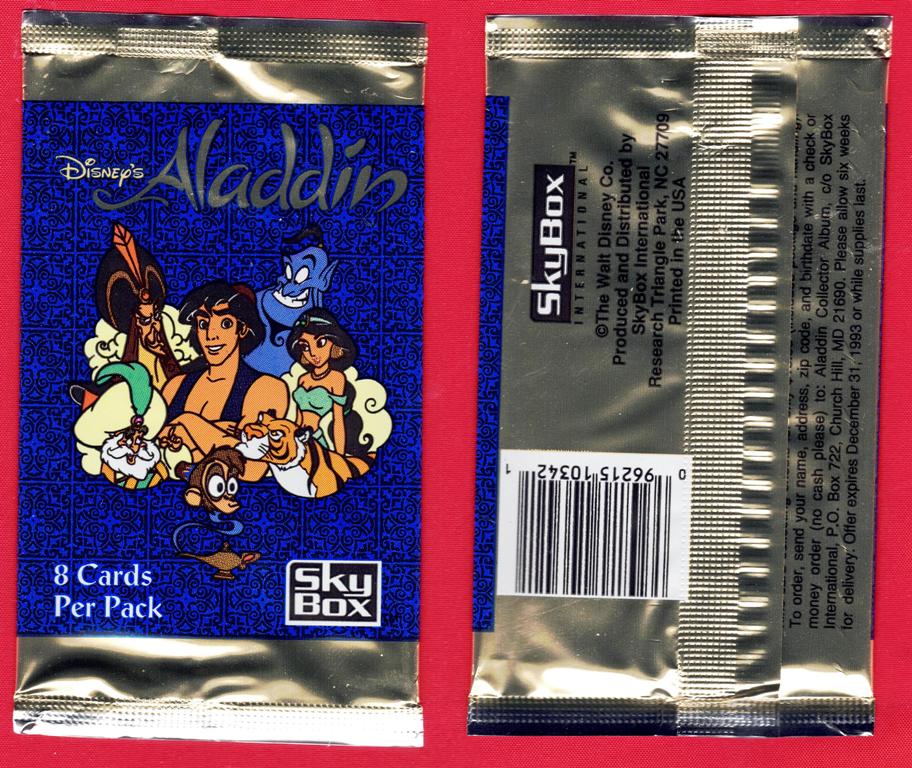 Aladdin Trading Card Wrapper (Blue)