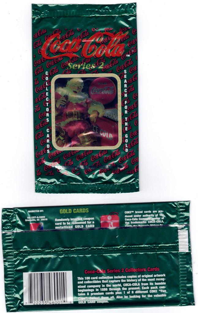 Coca-Cola - Series 2 Trading Card Wrapper (Santa next to a cooler of Coke)