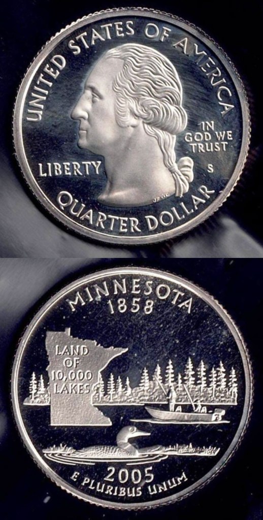 Coin - 2005S (Proof) Minnesota State Washington Clad Quarter