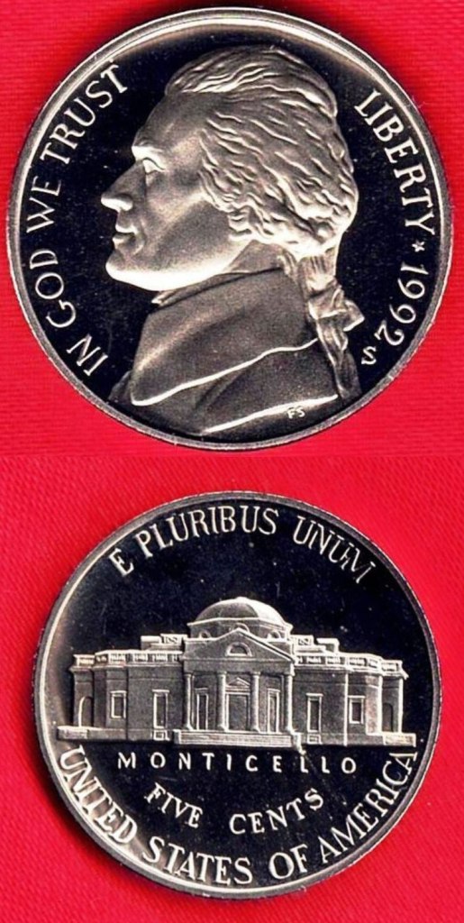 Coin – 1992S (Proof) Jefferson Head Nickel