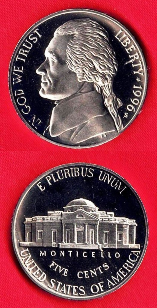 Coin – 1996S (Proof) Jefferson Head Nickel