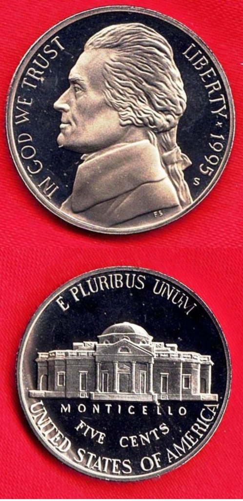 Coin – 1995S (Proof) Jefferson Head Nickel