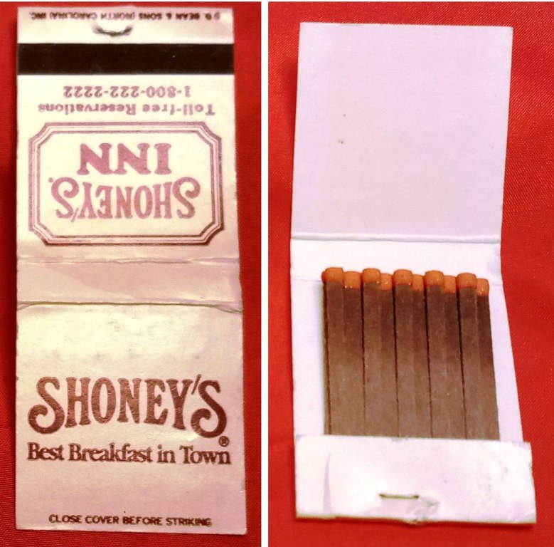 Matchbook – Shoney's Inn