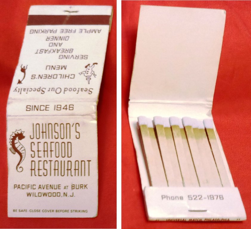 Matchbook – Johnson’s Seafood Restaurant (Wildwood, NJ)