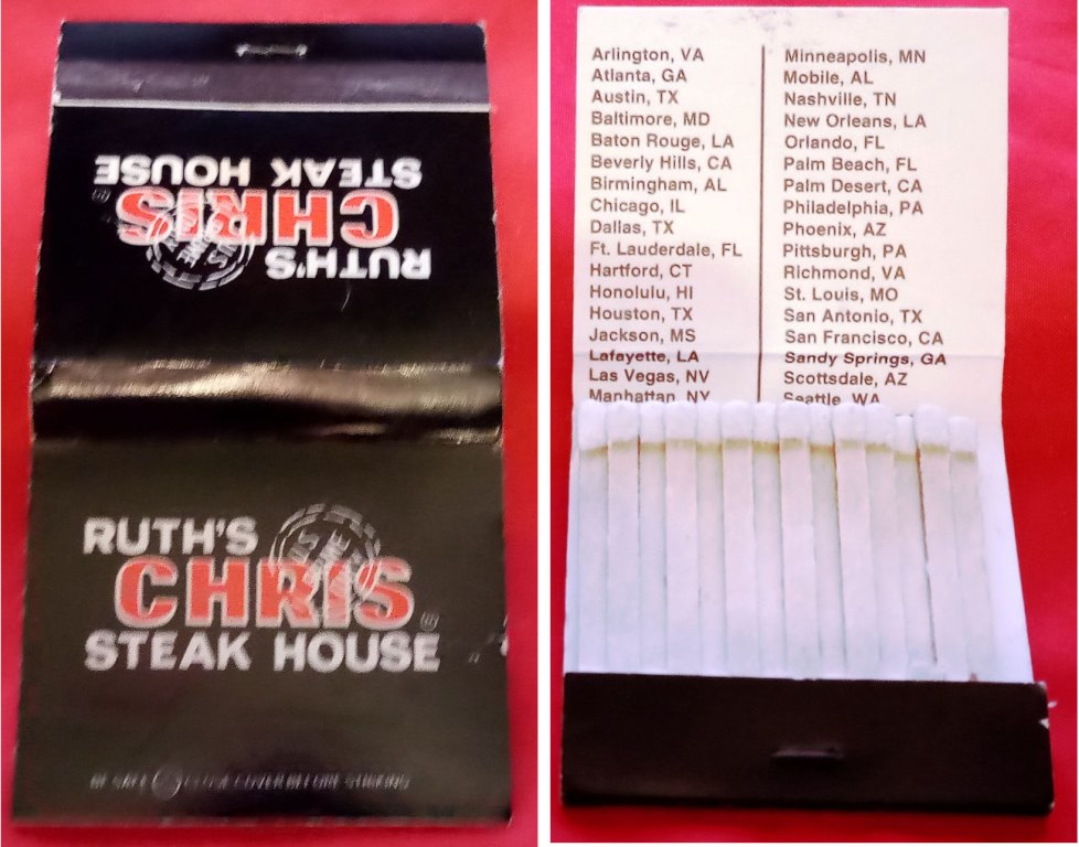 Matchbook – Ruth’s Chris Steak House