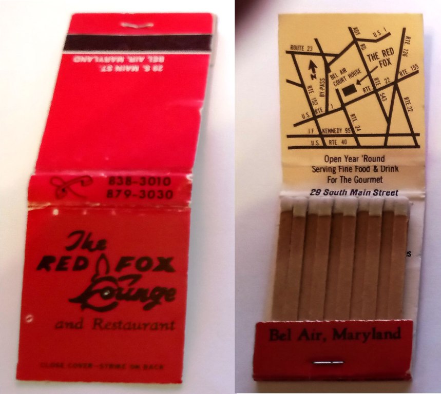 Matchbook – The Red Fox Lounge	(Bel Air, MD)