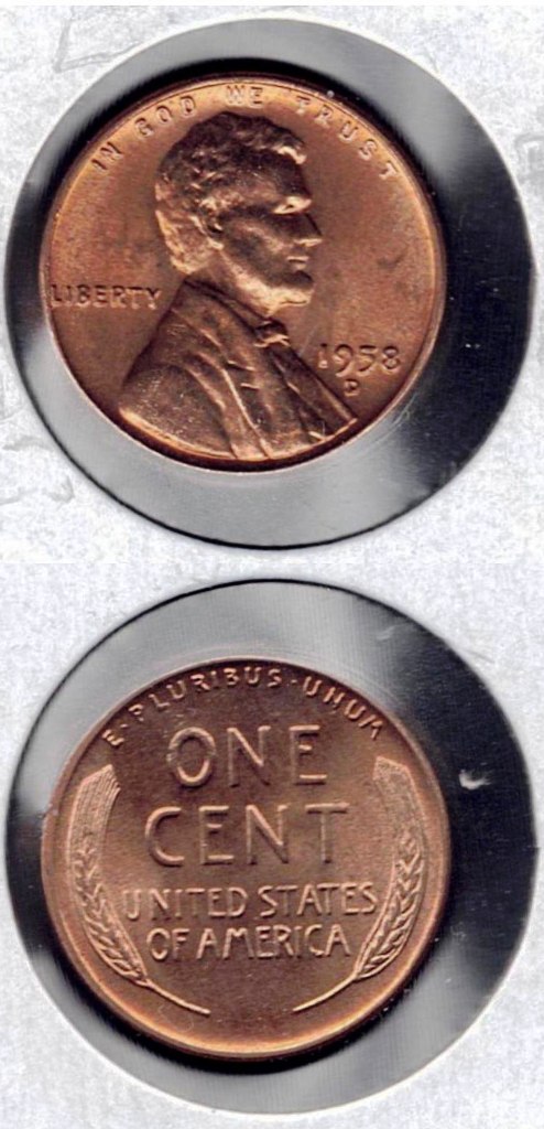 Coin - 1958D Uncirculated Lincoln Wheat Penny