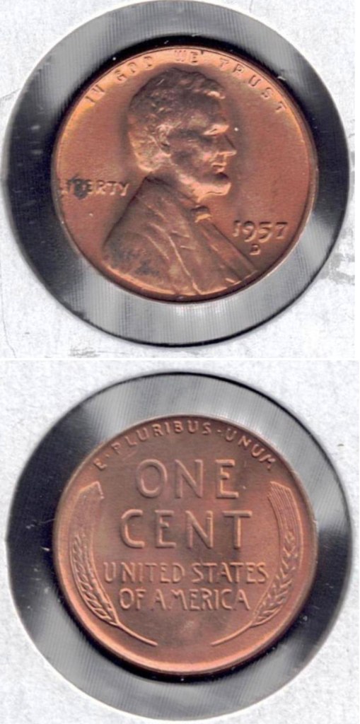 Coin - 1957D Uncirculated Lincoln Wheat Penny