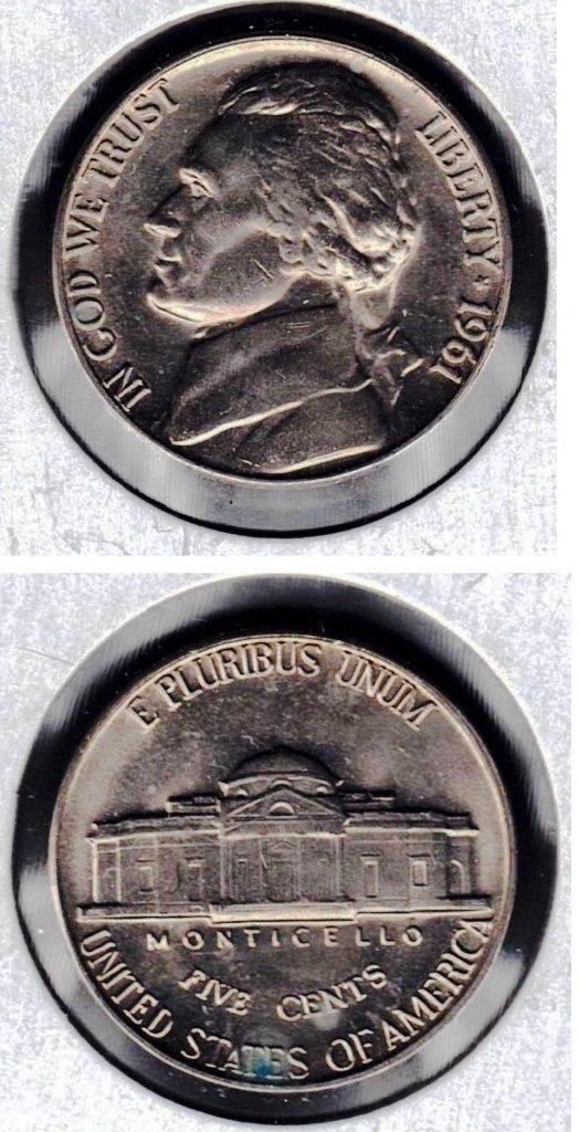 Coin – 1961 (UNC) Jefferson Head Nickel