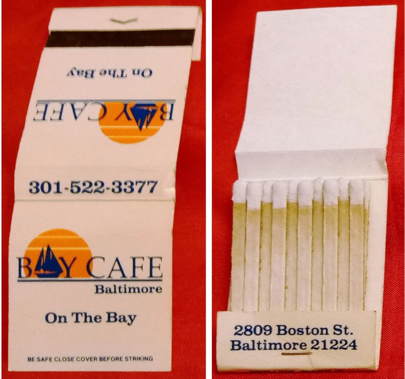 Matchbook – Bay Café (Baltimore, MD)