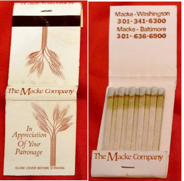 Matchbook - The Macke Company	 (Maryland)