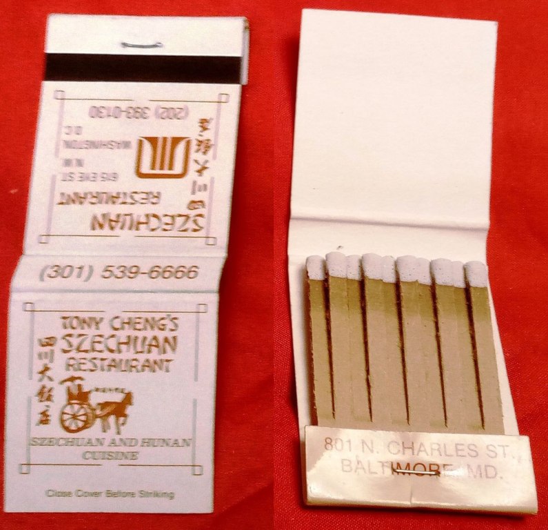 Matchbook - Tony Cheng’s Szechuan Restaurant