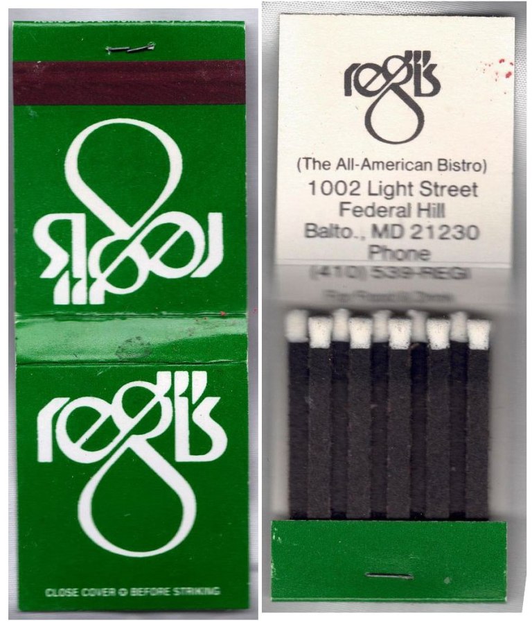 Matchbook - Regi’s the All American Bistro (Baltimore, MD)