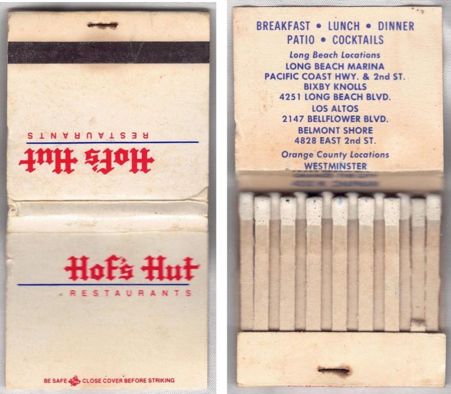 Matchbook - Hof’s Hut Restaurants (California) 29