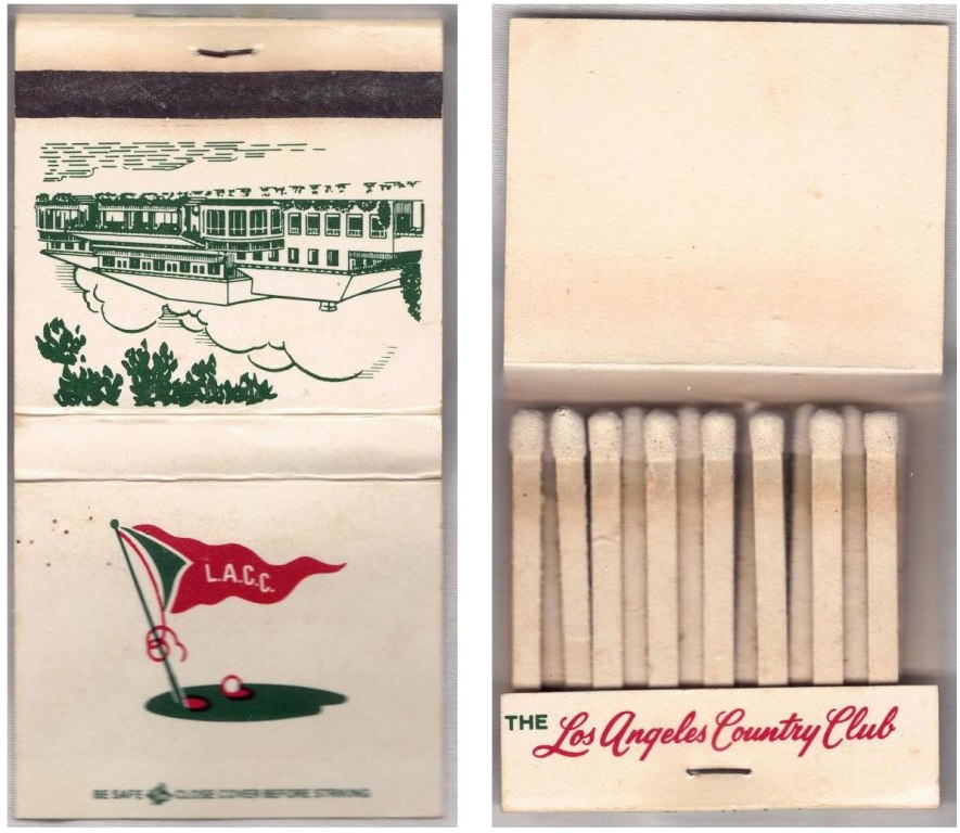 Matchbook – Los Angeles Country Club (Los Angeles, CA)