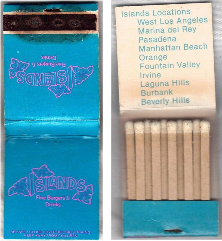 Matchbook – Islands Restaurant (Arizona & California)