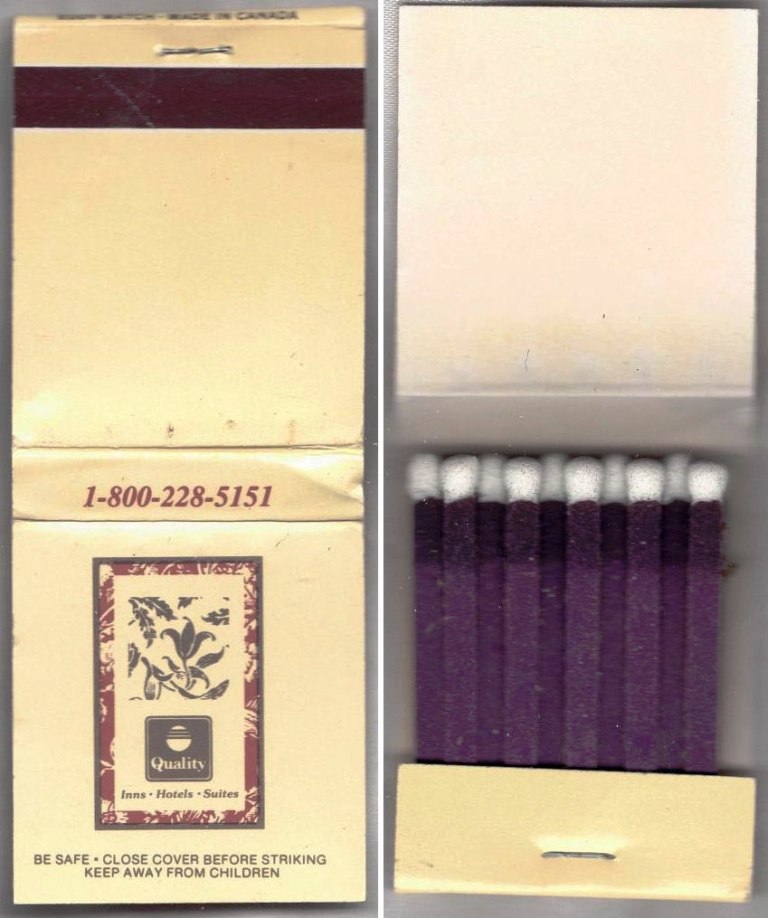 Matchbook - The Quality Inns (Worldwide)