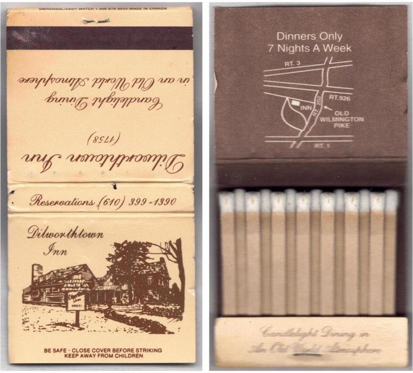 Matchbook - Dilworthtown Inn (West Chester, PA)