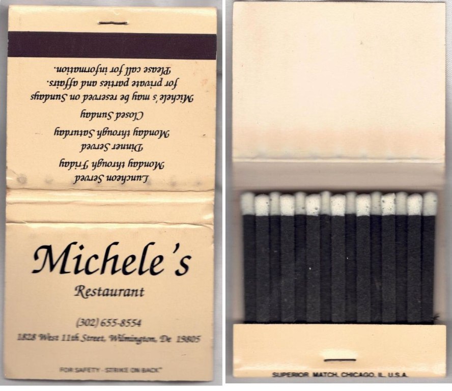 Matchbook - Michele’s Restaurant (Wilmington, DE)