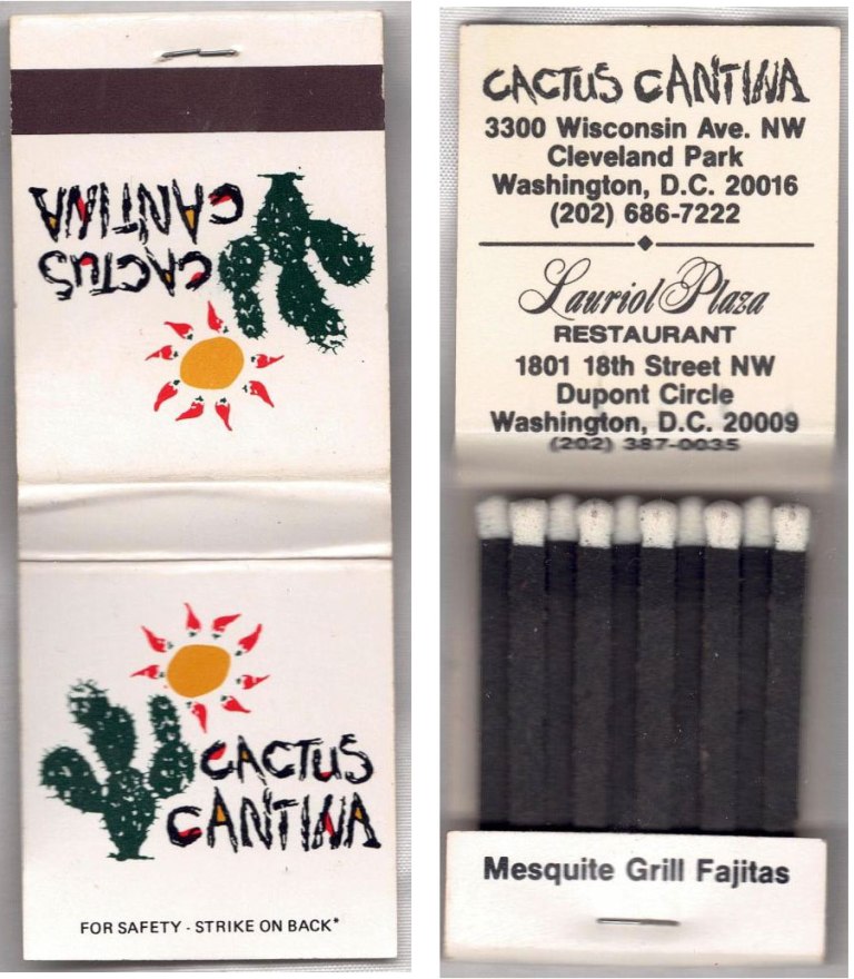 Matchbook - Cactus Cantina (Washington DC)