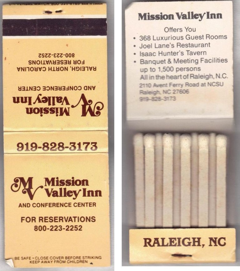 Matchbook - Mission Valley Inn (Raleigh, NC)