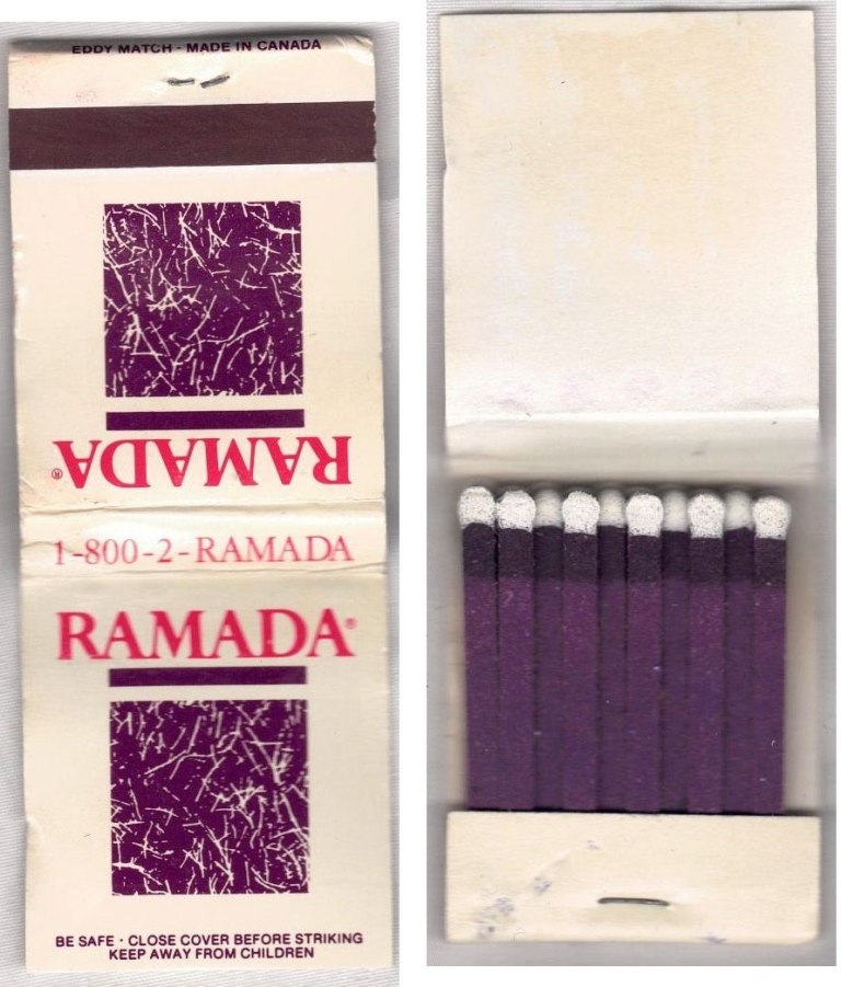 Matchbook - Ramada Inn (Worldwide) White