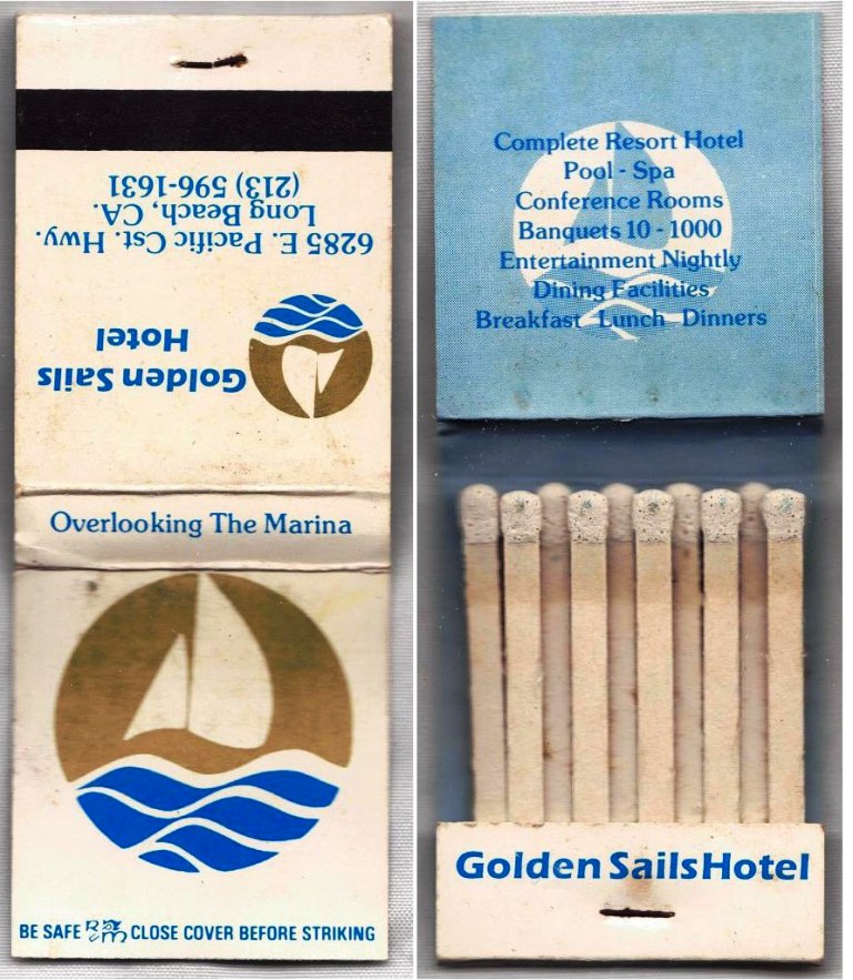 Matchbook - Golden Sails Hotel (Long Beach, CA)