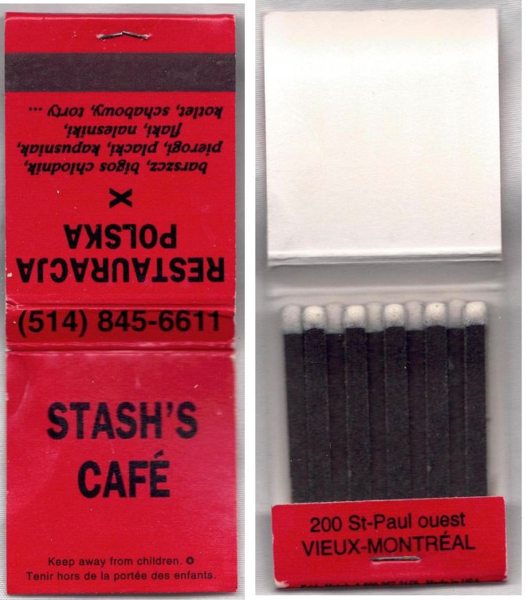 Matchbook - Stash’s Café (Montreal, Canada) - Red