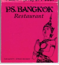 Matchbook - P.S. Bangkok Thai Restaurant (Chicago, IL)