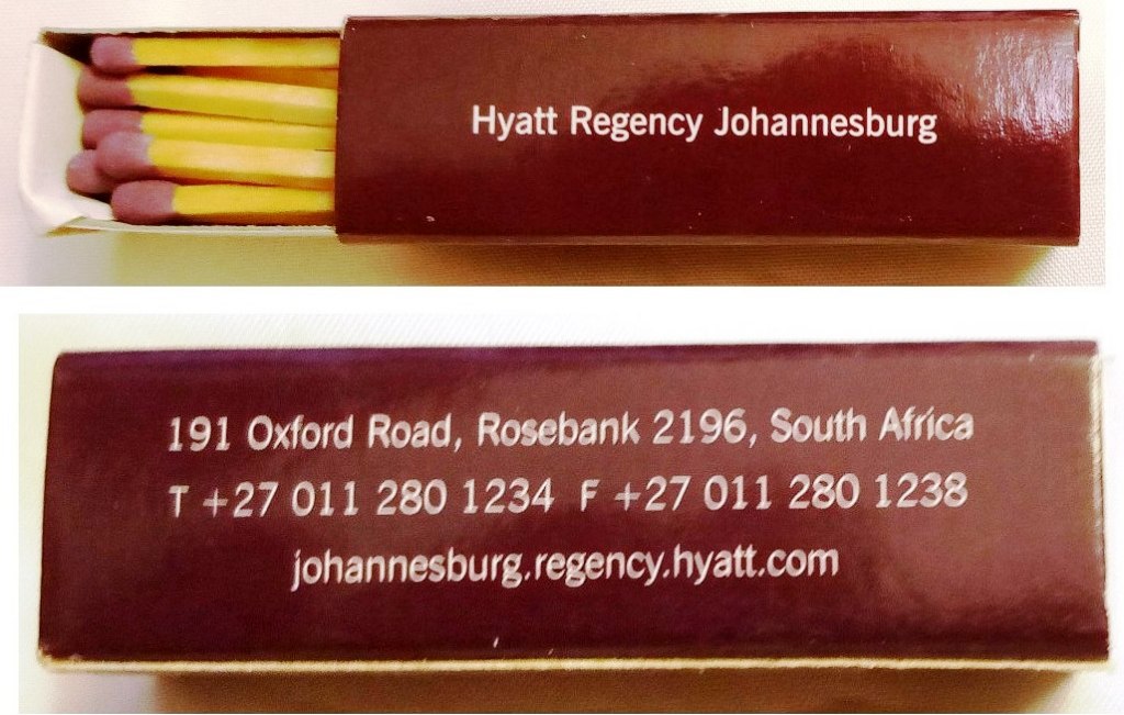 Matchbook – Hyatt Regency (Johannesburg, South Africa)