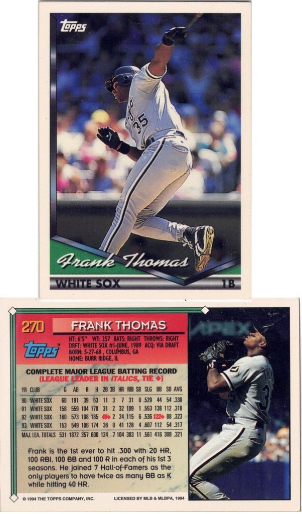 Chicago White Sox - Frank Thomas (270)