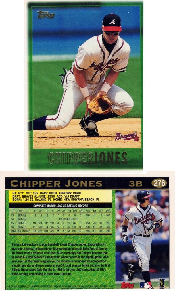 Atlanta Braves – Chipper Jones – ERROR CARD