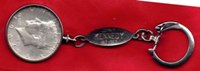 1964 John F Kennedy Silver Half Dollar Key Ring