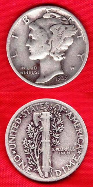 Coin - 1939 Mercury Silver Dime