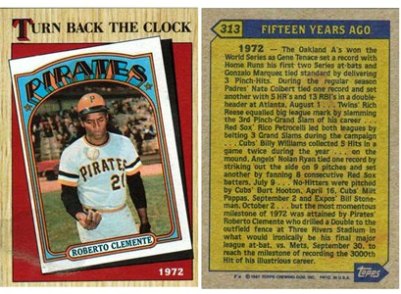 Pittsburgh Pirates - Roberto Clemente - Turn Back the Clock