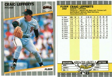 San Francisco Giants - Craig Lefferts - #4