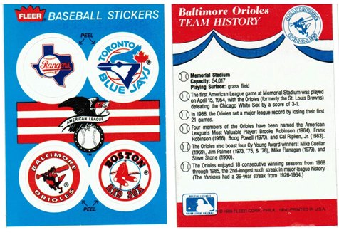 1989 - 4 Team Logos (Stickers)